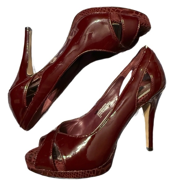 White House Black Market Shoes - White House Black Market Red Patent Leather Heels Size 8